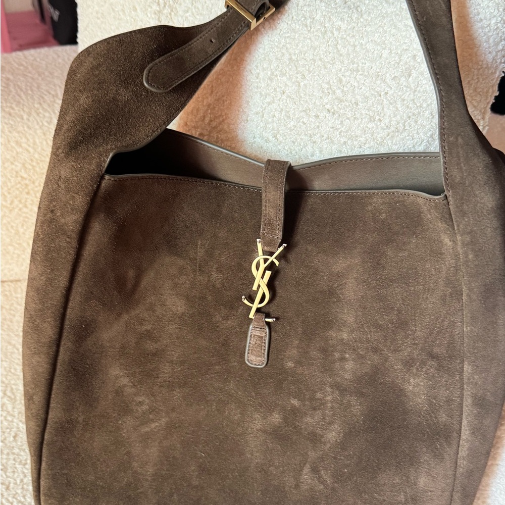 Suede hobo boho satchel tote bag - Picture 8 of 14